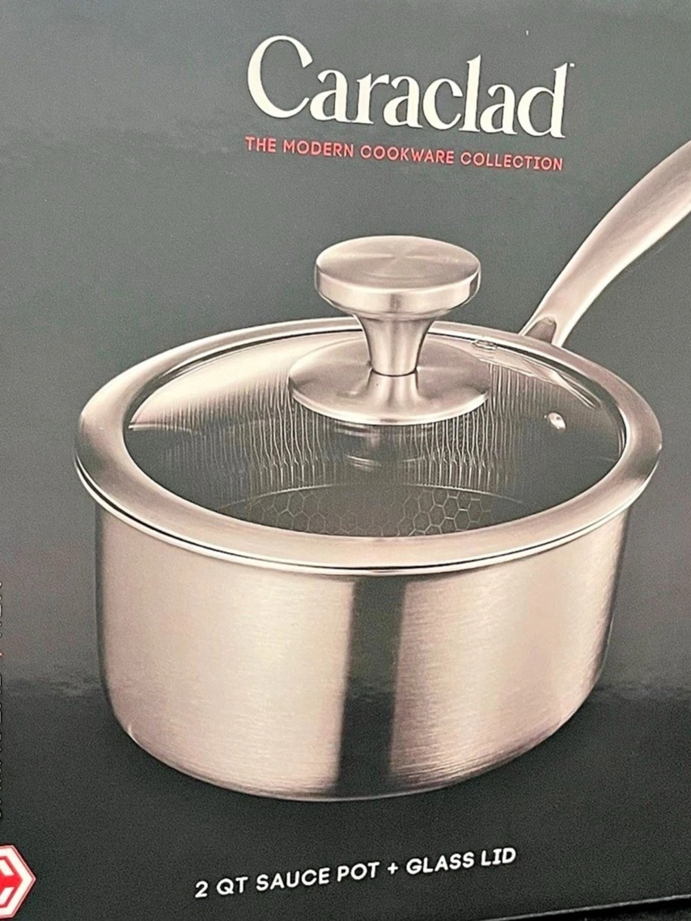 Caraclad HEX 2 Qt Sauce Pot + Lid 2 Qt Sauce Pot with Lid